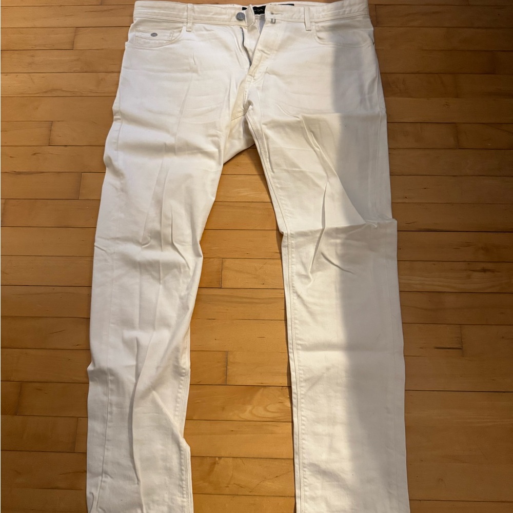 Massimo Dutti Men's Slim White Jeans